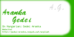 aranka gedei business card